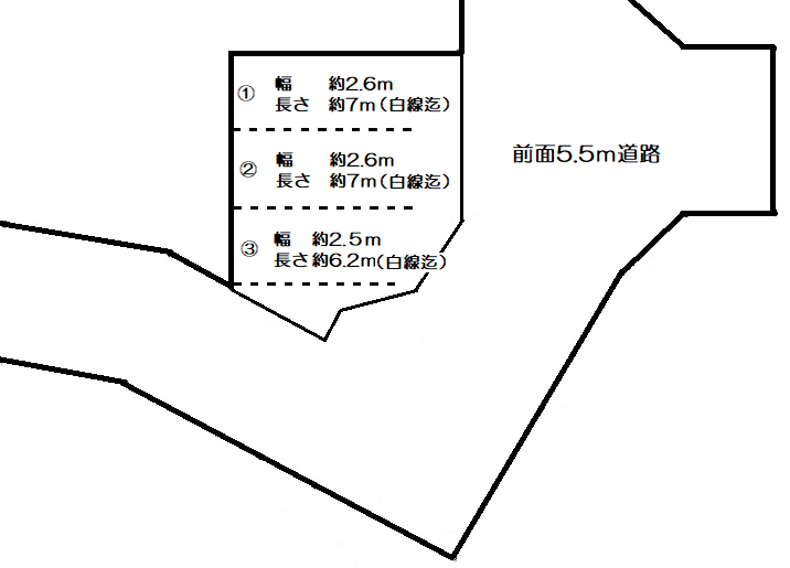 金木駐車場敷地図